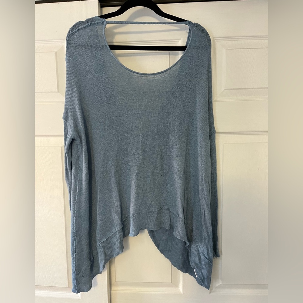Free People Shadows Hacci Twist Open Back Sweater/Top